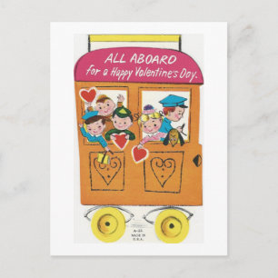 Cartão Postal De Festividades Namorados do comboio do Namorados Vintage