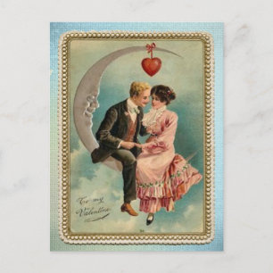 Cartão Postal De Festividades namorados do victorian