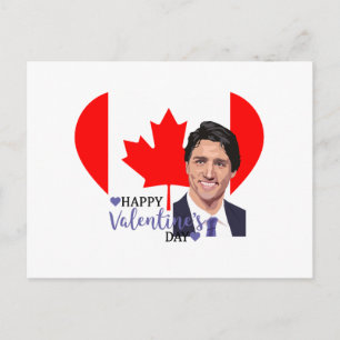 Cartão Postal De Festividades namorados Justin trudeau