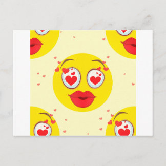 Cartão Postal De Festividades Namorados kiss Emoji