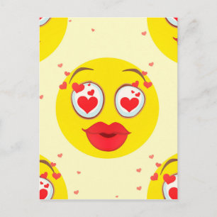 Cartão Postal De Festividades Namorados kiss Emoji