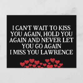 Cartão Postal De Festividades Namorados Prisão de Longa Distância Nome dos Coraç