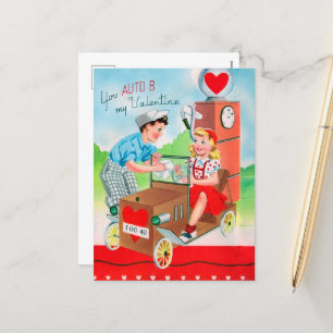 Cartão Postal De Festividades namorados retro vintage