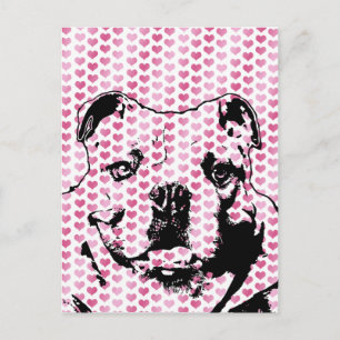Cartão Postal De Festividades Namorados - Silhouette Bulldog