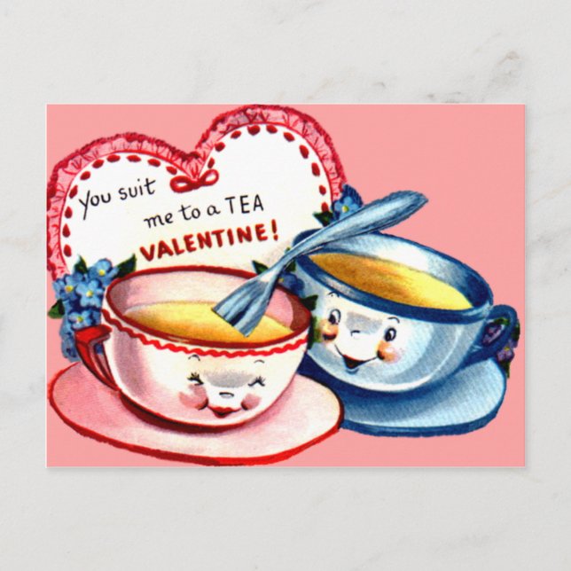 Cartão Postal De Festividades Namorados Teacup (Frente)