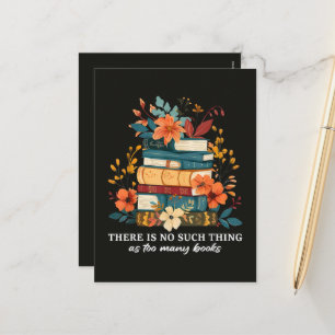Cartão Postal De Festividades Não Existe Coisa Tal Como Muitos Livros 