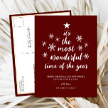 Cartão Postal De Festividades Não Foto do Roteiro Vermelho do Ano Mais Maravilho<br><div class="desc">Cartão-postal de Feriado Moderno Não Fotográfico do Script Vermelho do Ano Mais Maravilhoso. Mande Cartões de natal para seus entes queridos com este Cartão Feriado Festivo e Moderno. Todos os textos estão pré-organizados para que você personalize fácil e rapidamente com seus próprios detalhes. Feliz Feriados!</div>