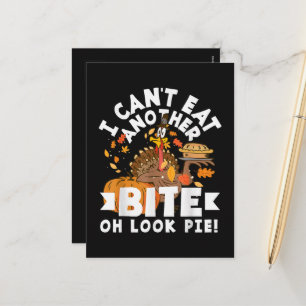Cartão Postal De Festividades Não Posso Comer Mais Um Bocado Oh Olhe Torta Engra