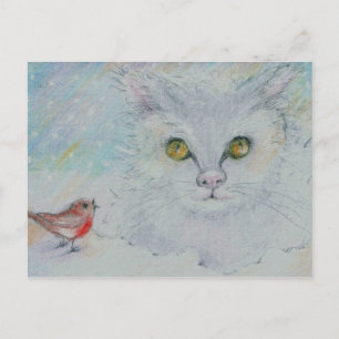Cartão Postal De Festividades Narnia eyes the Robin in an uneasy Christmas Truce
