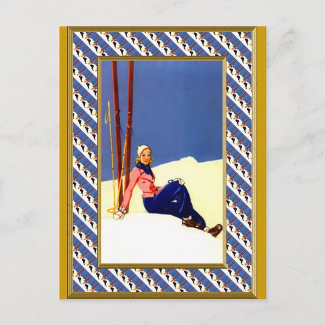 Cartão Postal De Festividades Nas encostas das montanhas (Frente)