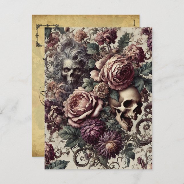 Cartão Postal De Festividades Nascer ao Bloom - Vitoriano Gótico (Frente/Verso)