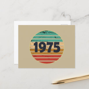 Cartão Postal De Festividades Nascer de aniversário de 1975