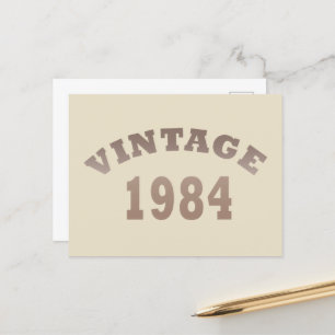 Cartão Postal De Festividades Nascer de aniversário de 1984