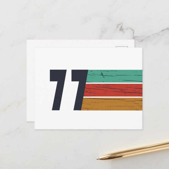 Cartão Postal De Festividades Nascer em presente de aniversário de 1977 (Frente/Verso In Situ)