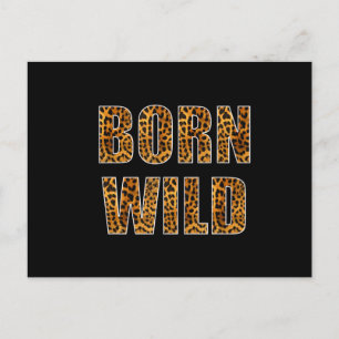 Cartão Postal De Festividades Nascer Selvagem Chita Tiger Lion Animal Print Leop