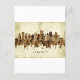 Cartão Postal De Festividades Nashville Tennessee Cityscape