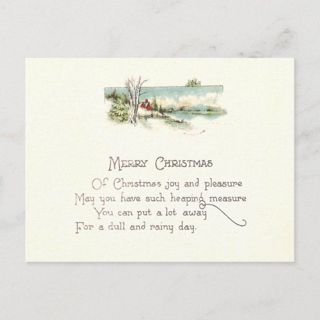 Cartão Postal De Festividades Natais vintages (Frente)