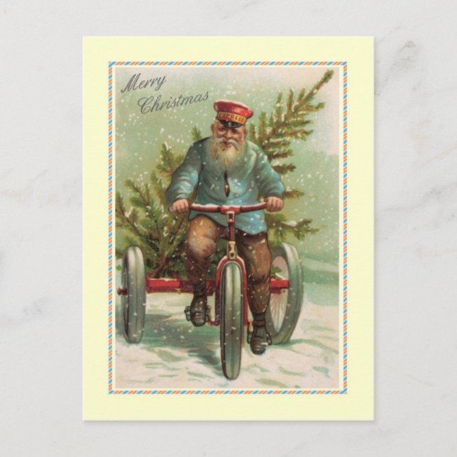 Cartão Postal De Festividades Natais vintages (Frente)