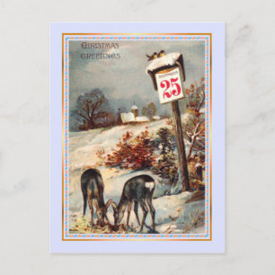 Cartão Postal De Festividades Natais vintages