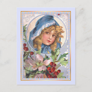 Cartão Postal De Festividades natais vintages