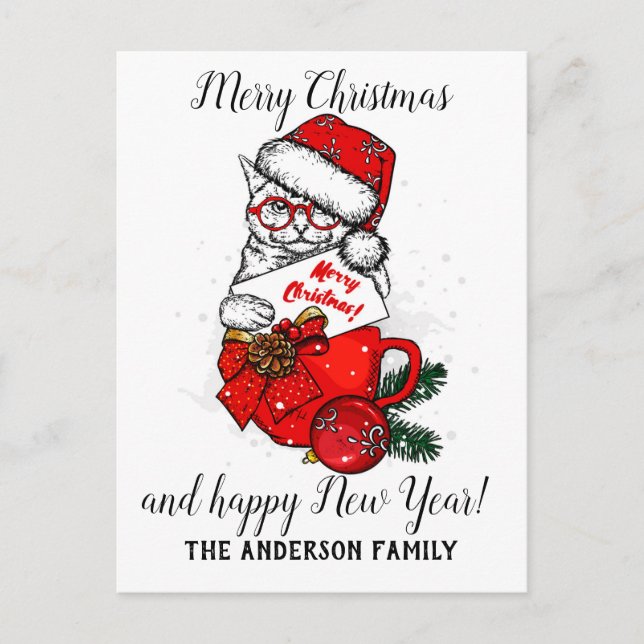 Cartão Postal De Festividades Natais vintages (Frente)