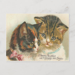 Cartão Postal De Festividades natais vintages