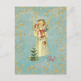 Cartão Postal De Festividades Natais vintages Angel Joy!