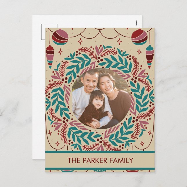 Cartão Postal De Festividades Natais vintages Elegantes Whimsy (Frente/Verso)