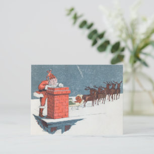 CARTÃO POSTAL DE FESTIVIDADES NATAIS VINTAGES - PAPAIS NOEIS