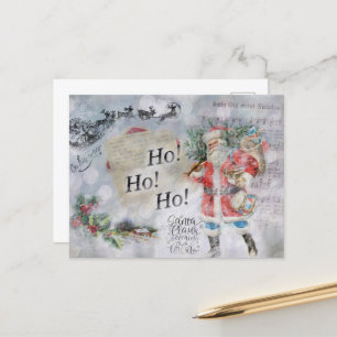 Cartão Postal De Festividades Natais vintages papais noeis