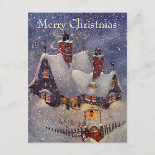 Cartão Postal De Festividades natais vintages, Workshop sobre Papai Noel Polo No