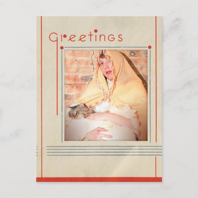 Cartão Postal De Festividades natal (Frente)