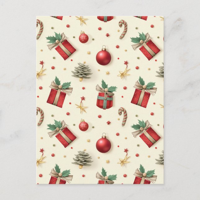 Cartão Postal De Festividades Natal (Frente)