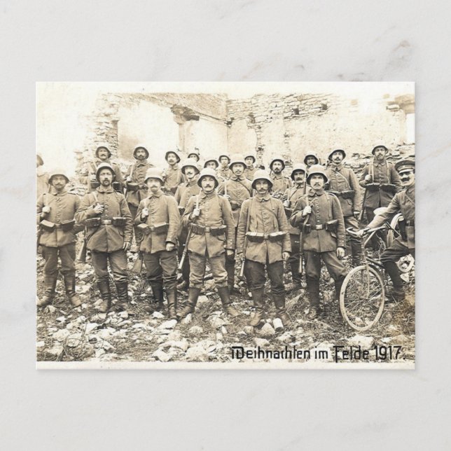 Cartão Postal De Festividades Natal 1917 (Frente)