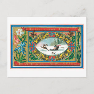 Cartão Postal De Festividades Natal antigo