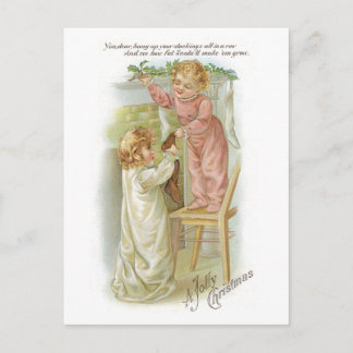 Cartão Postal De Festividades Natal antigo