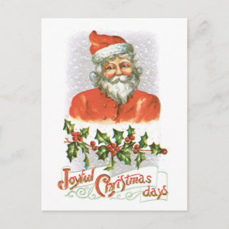 Cartão Postal De Festividades Natal antigo, Papais noeis