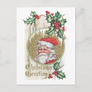 Cartão Postal De Festividades Natal antigo, Papais noeis