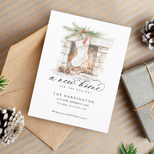 Cartão Postal De Festividades Natal Arrumando Uma Nova Caligrafia Doméstica