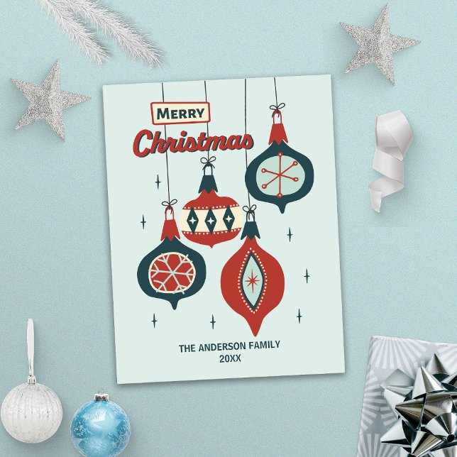 Cartão Postal De Festividades Natal atômico do século médio (Criador carregado)