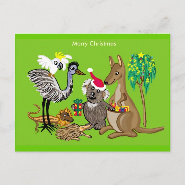 Cartão Postal De Festividades Natal australiano (Frente)