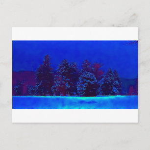 Cartão Postal De Festividades Natal azul