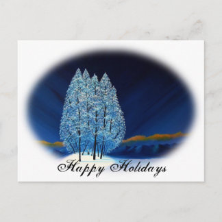 Cartão Postal De Festividades Natal Azul nº 6