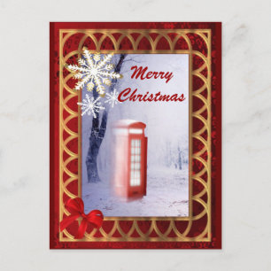 Cartão Postal De Festividades Natal britânico da paisagem do inverno