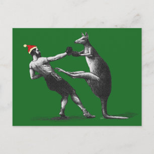 Cartão Postal De Festividades natal canguru boxing