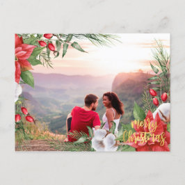 Cartão Postal De Festividades Natal com sua própria foto