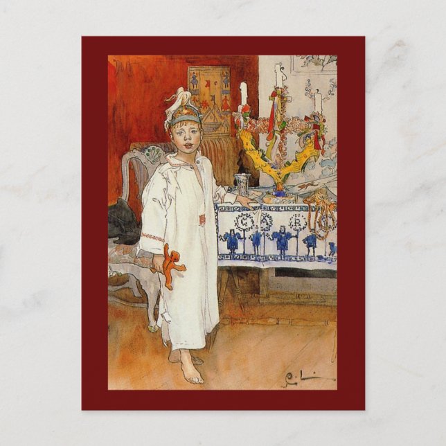 Cartão Postal De Festividades Natal com Ulf 1894 (Frente)