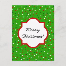 Cartão Postal De Festividades Natal Confetti - Árvore de Natal borrifada