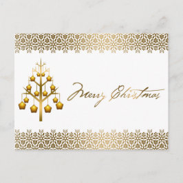 Cartão Postal De Festividades Natal Contemporâneo do ouro