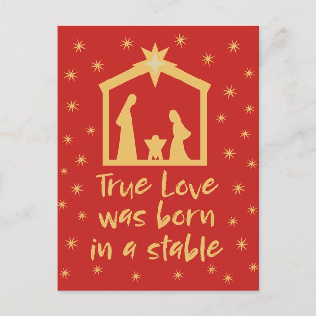 Cartão Postal De Festividades Natal Cristão Natividade Jesus Religiosa (Frente)